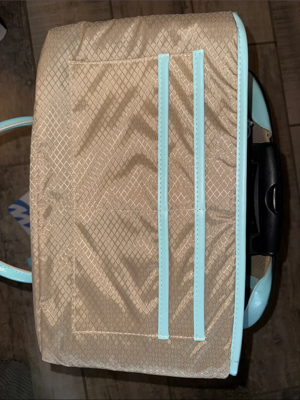 McKlein Sky Blue Rolling Leather Computer Bag Top-Handle & Shoulder Strap